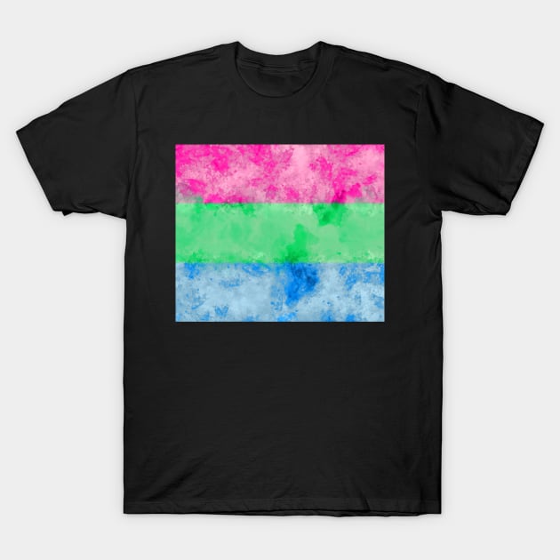 Poly Pride Flag - Water color T-Shirt by MeowOrNever